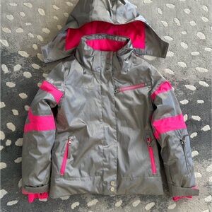 Spyder Kids Jacket in Gray and Pink